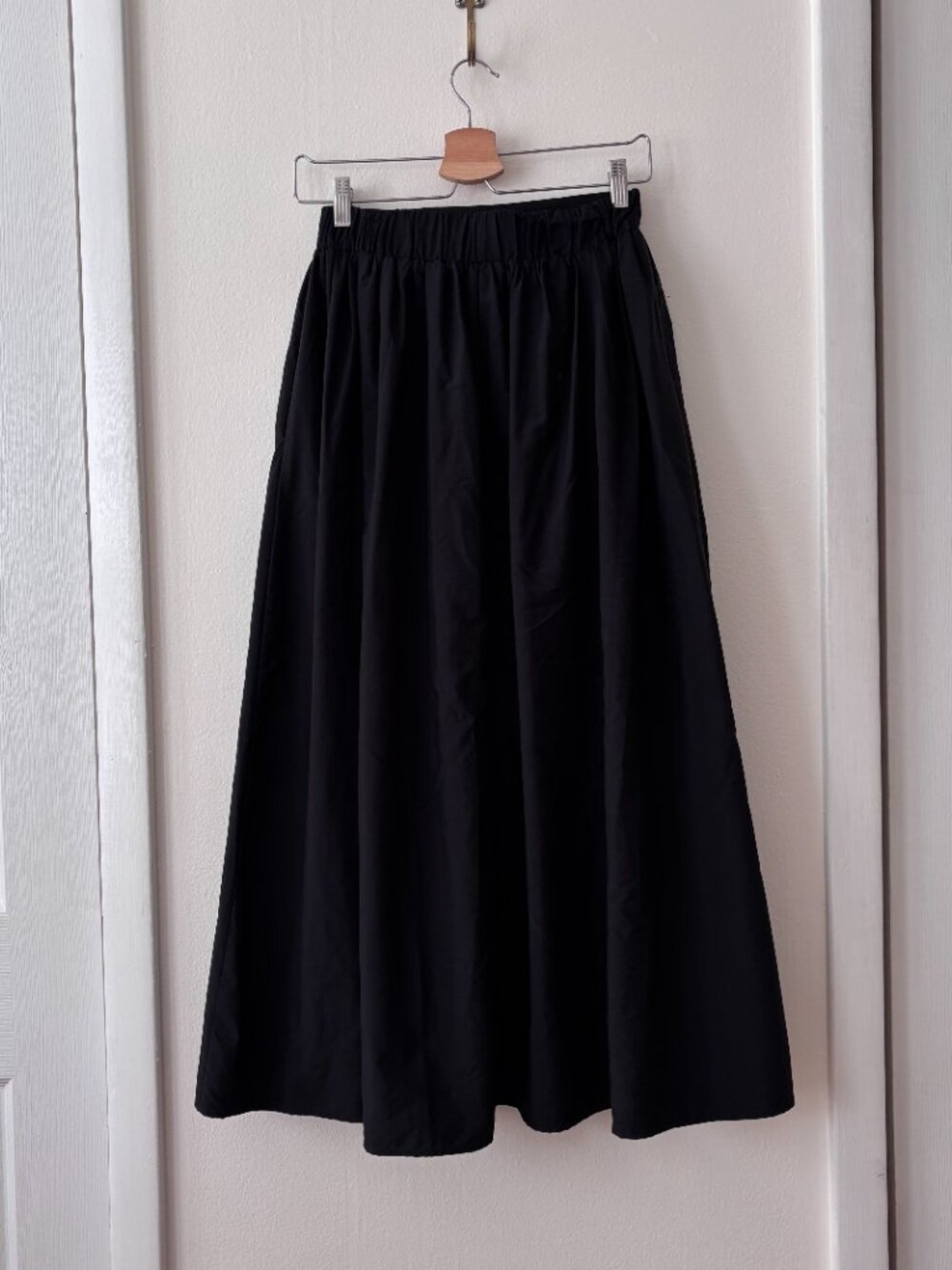 Mare Mare x Anthropologie A-Line Midi Skirt in Black - Picture 8 of 9